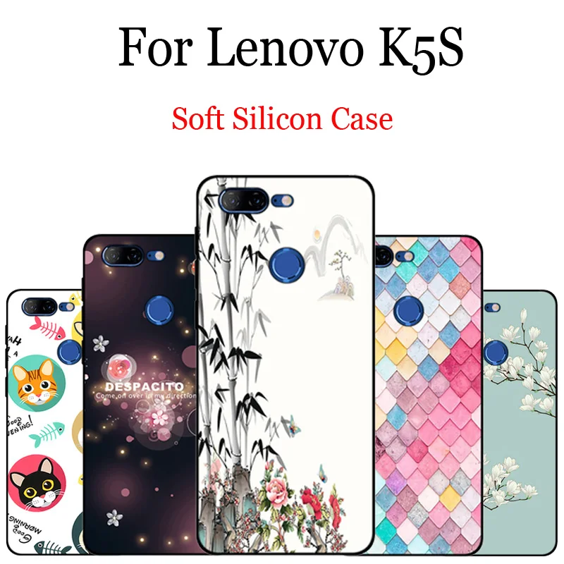 Beautifu Painted Cartoon Soft Shell Back Cover For Lenovo K5S Silicone TPU Phone Case K 5S Cases LenovoK5S | Мобильные телефоны и
