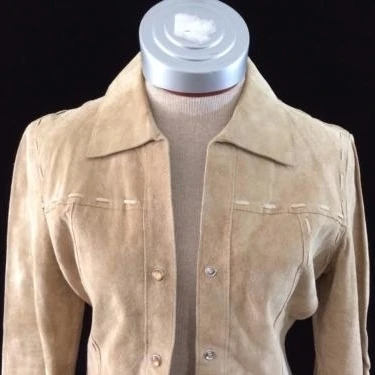 Wet Seal jacket womens size M medium tan 100% leather long sleeve (3)