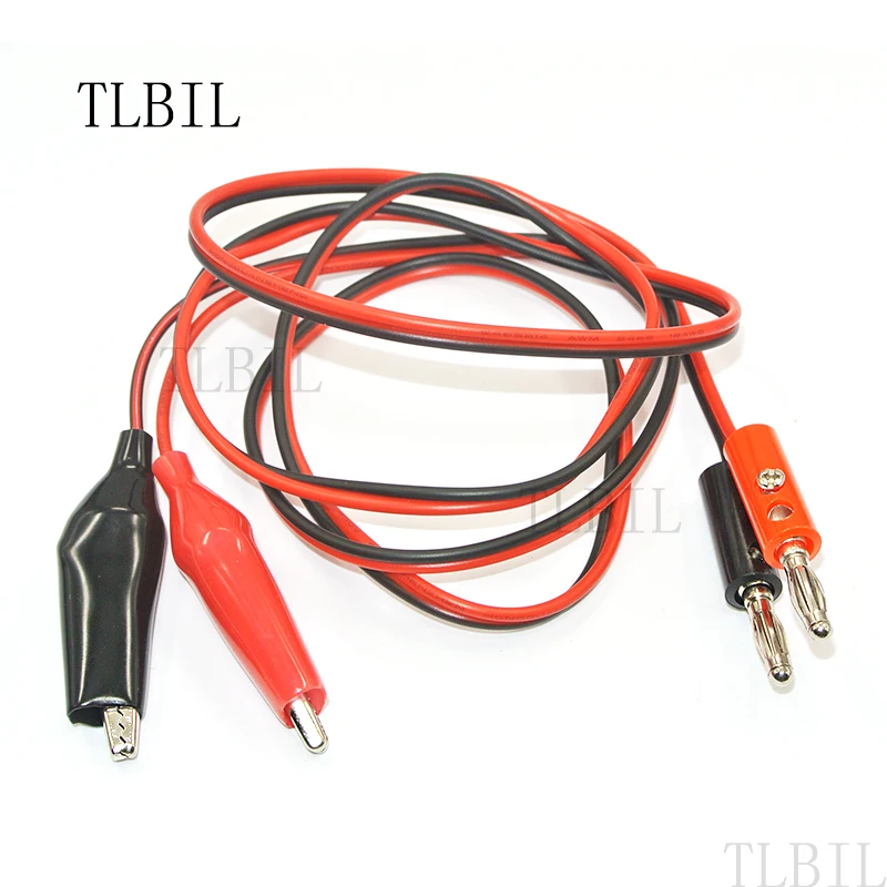 

2Pairs Alligator Testing Cord Lead Clip to Banana Plug for Multimeter Test