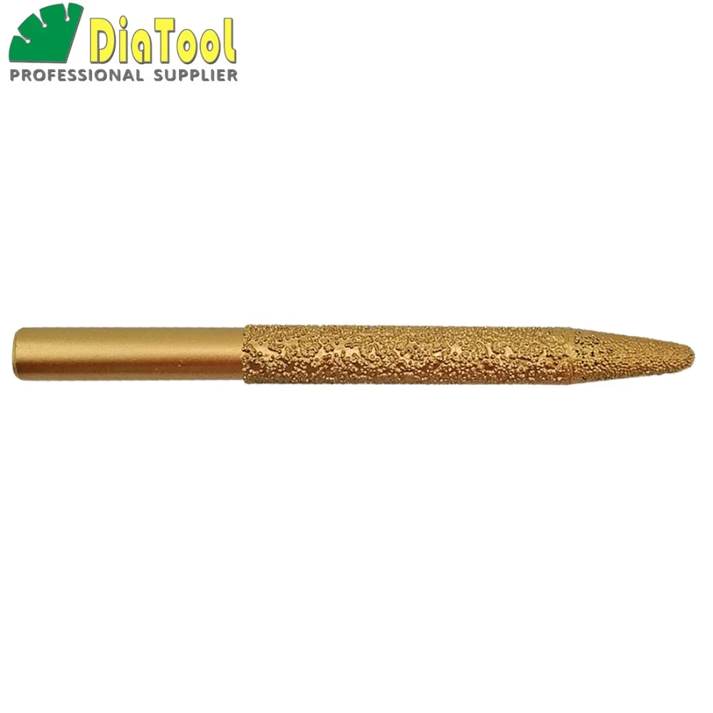 Vaccum Brazed Diamond engraving bits 12-6/100mm CNC taper ball-end cutter