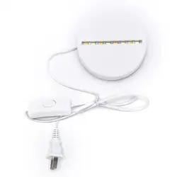 Высокое качество 110-220 (V) Кабельный сенсорный цоколь лампы для Светодиодный 3d-ночник Замена красочный свет база держатель украшения стола