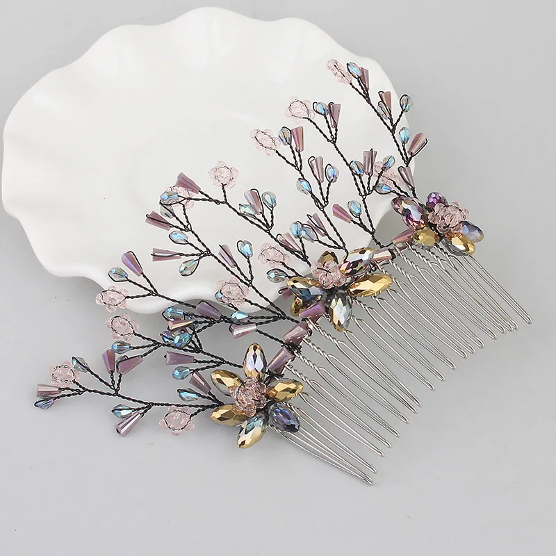 Colorful Crystal Hair Comb (2)