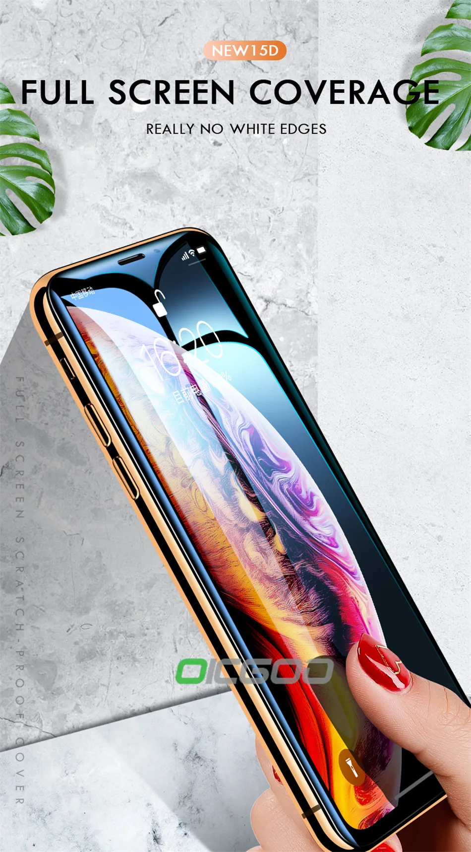 15D закаленное стекло для iPhone 6 6s 7 8 Plus Xr защита экрана полное покрытие стекло для iPhone XR X XS Max защитное стекло