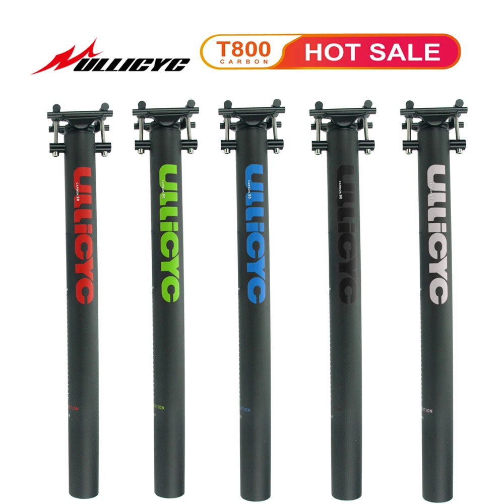 

Ullicyc 3K Full Carbon Fiber Bike Seat Post Colorful Mountain/Road Bicycle Carbon Seatpost 27.2/30.8/31.6/33.9/34.9*350/400mm