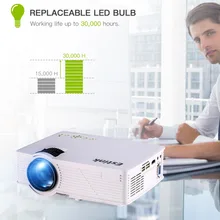 Мини Портативный светодиодный проектор мультимедийный домашний кинотеатр поддержка 800x480 TF карта AV Белый