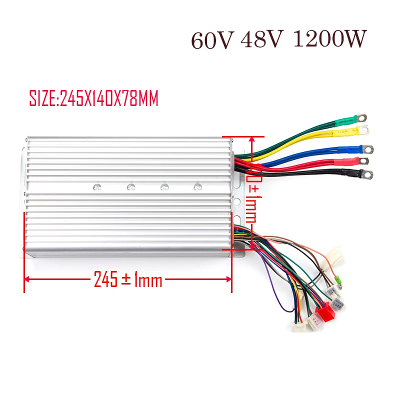 

UNITE Electric Bike DC Controller kiti 48V 60V 1200W Brushless Motor Controller For Electric Scooter Tricycle Motorcycle Parts