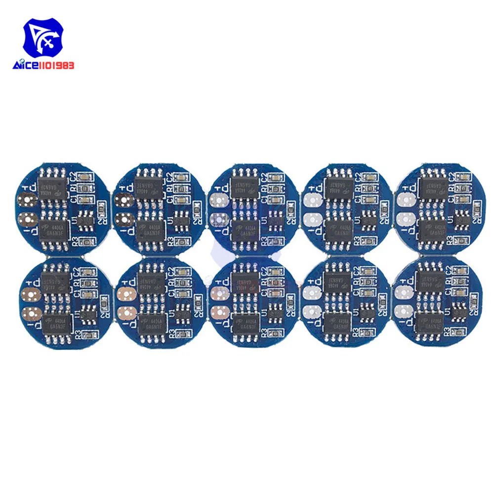 

10PCS/Lot 2S 5A 7.4V -8.4V BMS 18650 Lithium Ion Battery Protection Board 18650 Charge Discharge Protection Board