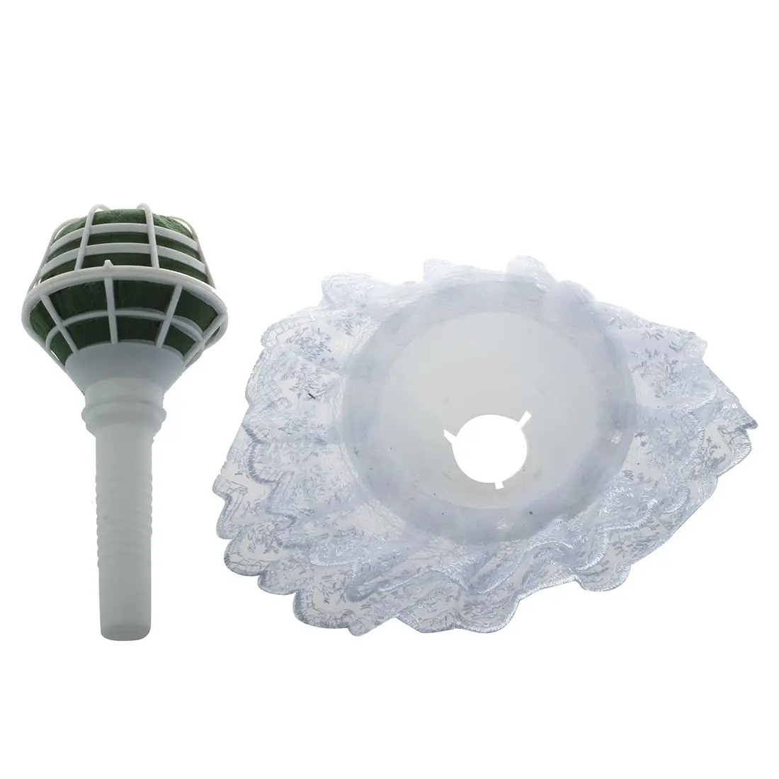 ALIM 1PC DIY Foam Bouquet Handle Bridal Floral Wedding Flower Holder Decoration With Lace Trim