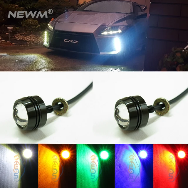Red/blue/green/yellow/white bolt on Car LED Daytime Running Light Eagle Eye Reversing Parking