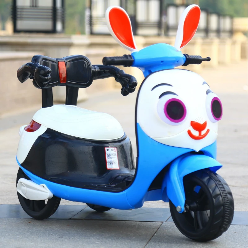 New Children Electric Motorcycle Three Wheels Electric Car for Kids Ride on 1-3-6 Years Charging Music Motorcycle Electric Trike - Цвет: blue