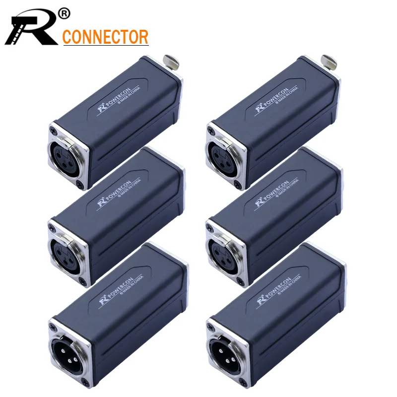 

1PC R connector Silver 3PIN XLR Straight Adapter High quality XLR Panel Mount Connector Male to Female Extension Adapter