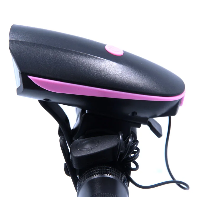 2 IN 1 LED Bike Light With electric Bell trembler buzzers horn switch Cycling Bicycle Lamp Battery Built-in USB Charging