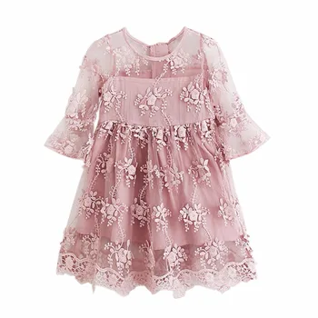 

Summer 2019 Children's Clothing Patry Dresses,The New Version of The Korean Children's Clothing Princess Dress Embroidered Dress