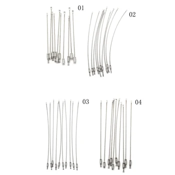 

10Pcs Stainless Steel EDC Keychain Tag Rope Wire Cable Loop Outdoor Screw Lock Gadget Ring Key Keyring Circle Camp Luggage