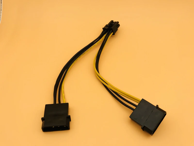 Durable Dual 4Pin to 8Pin Graphics Card Power Cable Dual 4P to 8P Video Card Power Supply D Port Graphics Card Cables for Mining