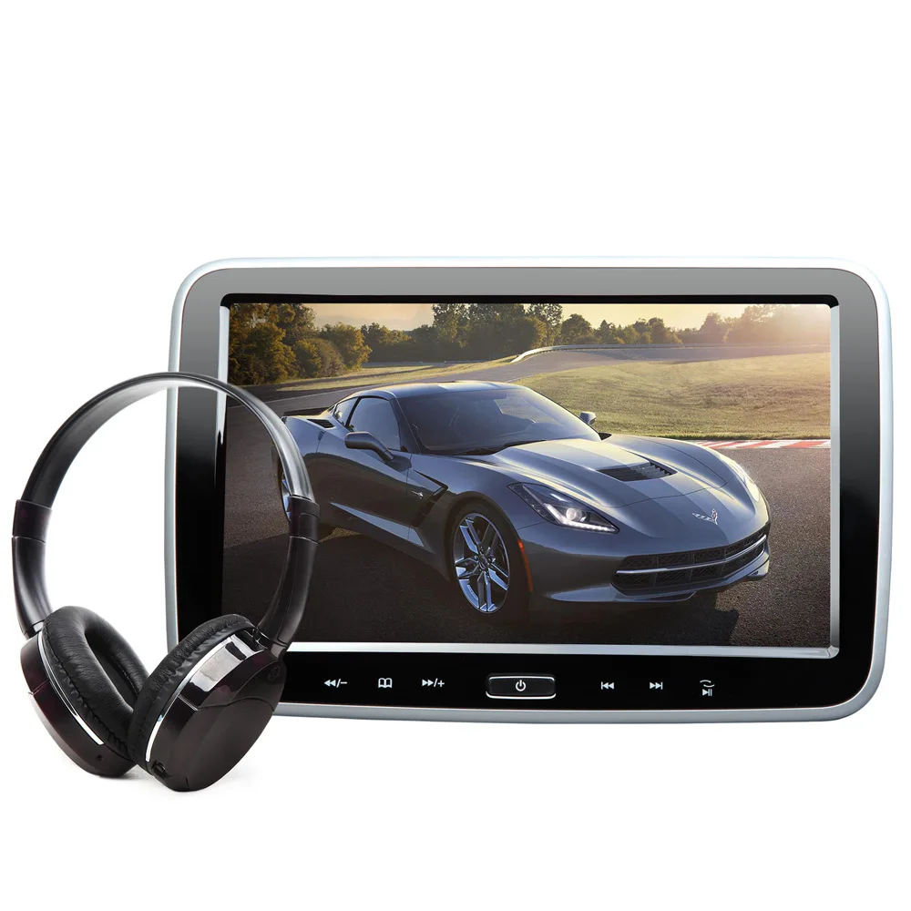 Excellent Touch Button Design Single 10.1" Car Headrest DVD PC Car DVD Player Headrest Car Monitor with Single IR Headphone Included 1 Excellent Touch Button Design Single 10.1" Car Headrest DVD PC Car DVD Player Headrest Car Monitor with Single IR Headphone Included 1