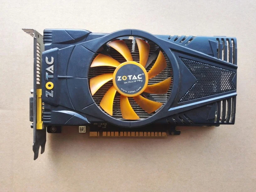 Оригинальная ZOTAC видеокарта GeForce GTX 550Ti-1GD5 Thunder PB для NVIDIA GTX500 GTX550 1GD5 1G видеокарты 192bit GDDR5 б/у