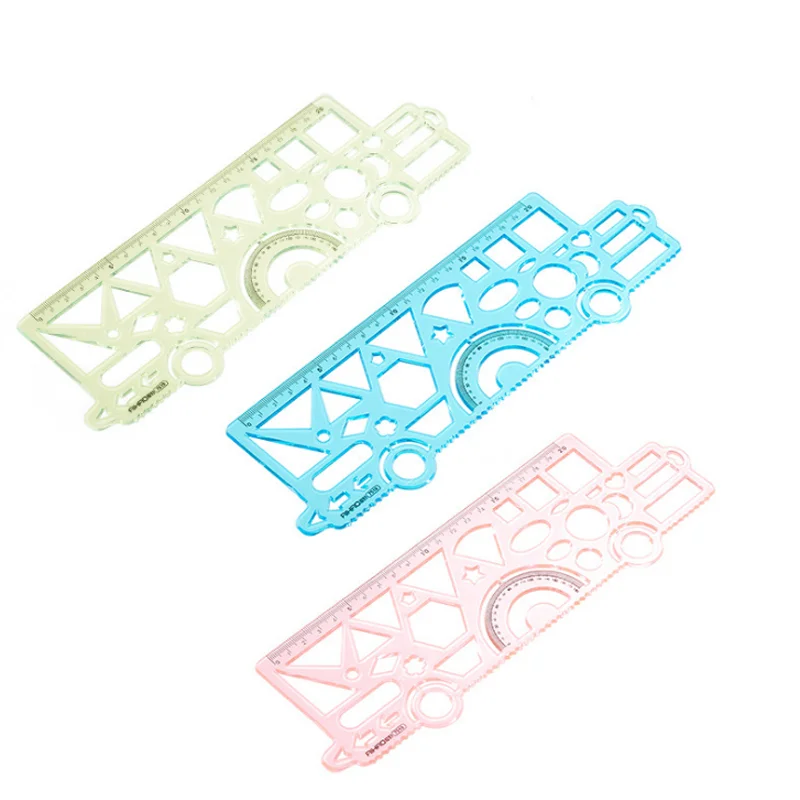 1 Pcs Cute Stationery Multi purpose Soft Ruler Template Cartoon Car ...