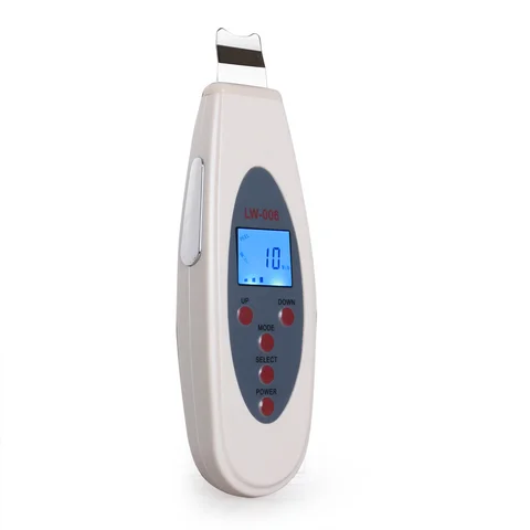 Ultrassônico do Purificador da Pele do Lcd Facial dos Termas da Remoção da Acne da Limpeza da Cara Descascando a Máquina Limpador Massager Exfoliating