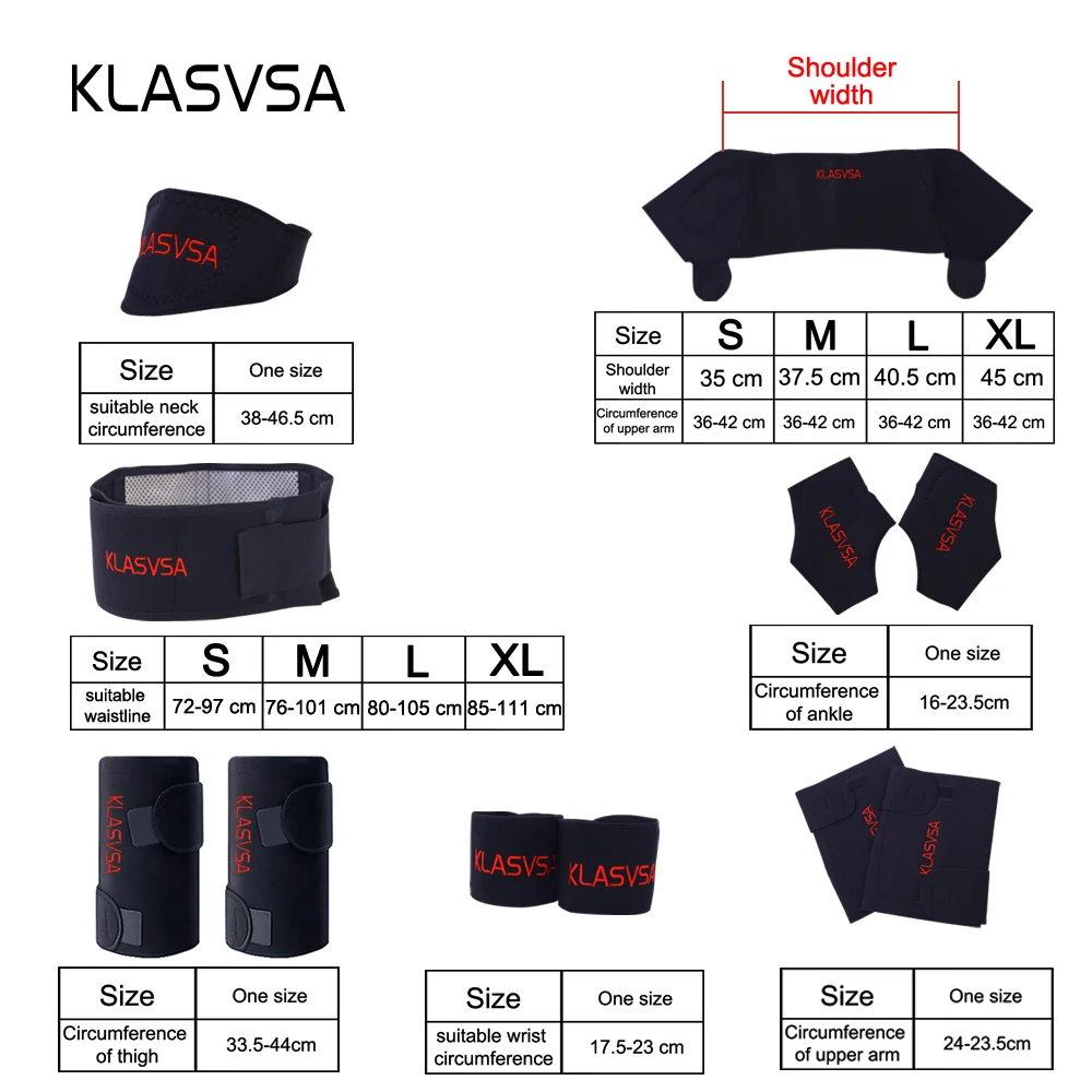 KLASVSA Магнитный турмалиновый пояс для спины и шеи САМОНАГРЕВАЮЩАЯСЯ терапия