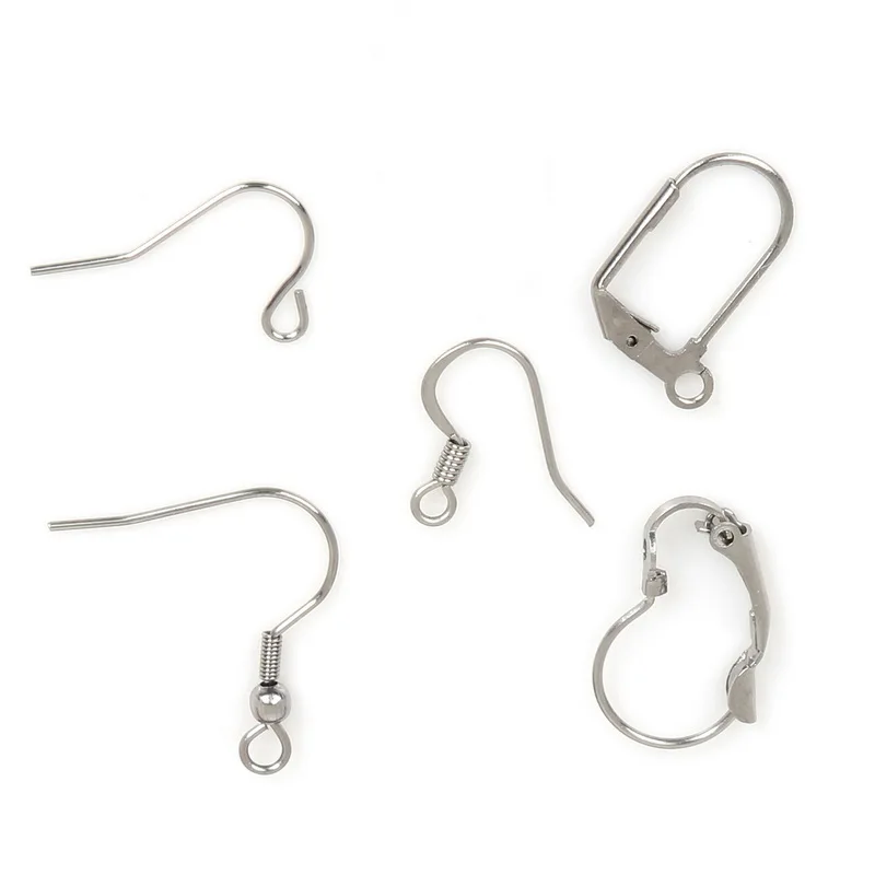 

10-200pcs Stainless Steel Earring Hook Wire Clasp Charms Earring Hooks Wires Fittings DIY Jewelry Findings Accessories