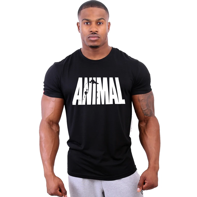 Trends in 2014 fitness cotton brand clothes for men Animal print tracksuit t  shirt muscle shirt bodybuilding Tee large XXL|muscle shirt|trend  menbodybuilding shirt - AliExpress