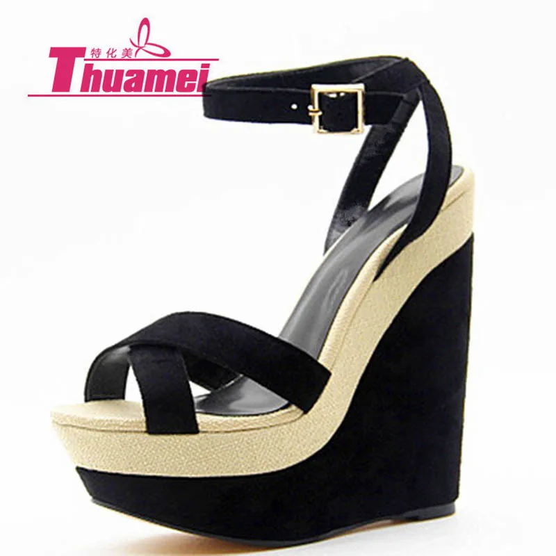 

Sexy Shoes Women Pumps Gladiator Women's Shoes Platform Leopard Wedge 15cm High Heels Spring Summer Autumn Woman #Y0737737F
