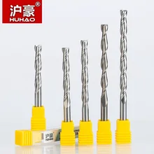 HUHAO 1pc 6mm 2 Flutes Spiral with blade CEL 12-72mm Milling Cutter CNC End Mill router bit for wood carbide router tool