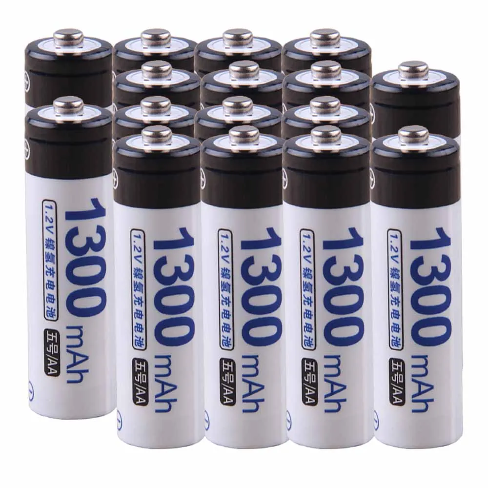

Lowest price 16 piece AA battery 1.2v batteries rechargeable 1300mAh nimh battery for power tools akkumulator