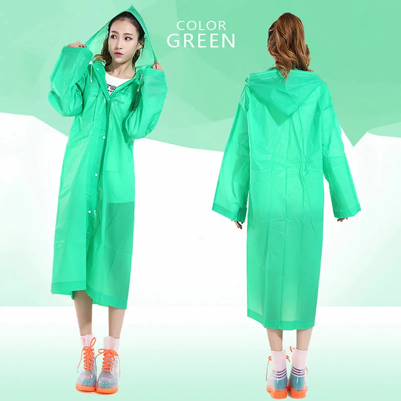 Прозрачный дождевик для женщин Модный водонепроницаемый дождевик пончо пальто многоразовые с кулиской капюшон Взрослый Длинный плащ Длинный