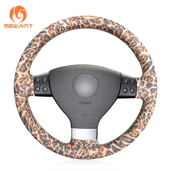 

MEWANT Camouflage Artificial Leather Car Steering Wheel Cover for Volkswagen Golf 5 Passat B6 Jetta 3 Tiguan Touran 2008-2010