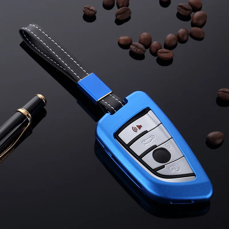

Elegant Aluminium Alloy With Belt Key Cover Case For BMW X5 F15 X6 F16 7 Series G11 X1 F48 F39 Auto Key shell Keychain Quality