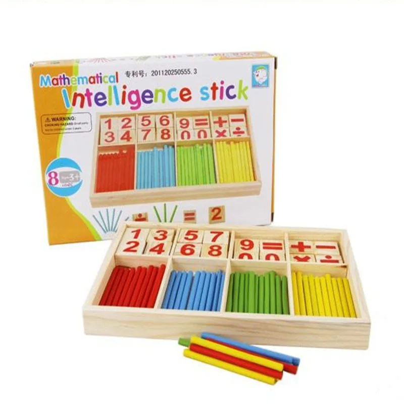 

Teaching Children To Count Arithmetic Number Bars Mathematics Kindergarten puzzles Learning Educational Wooden Toddlers Toys