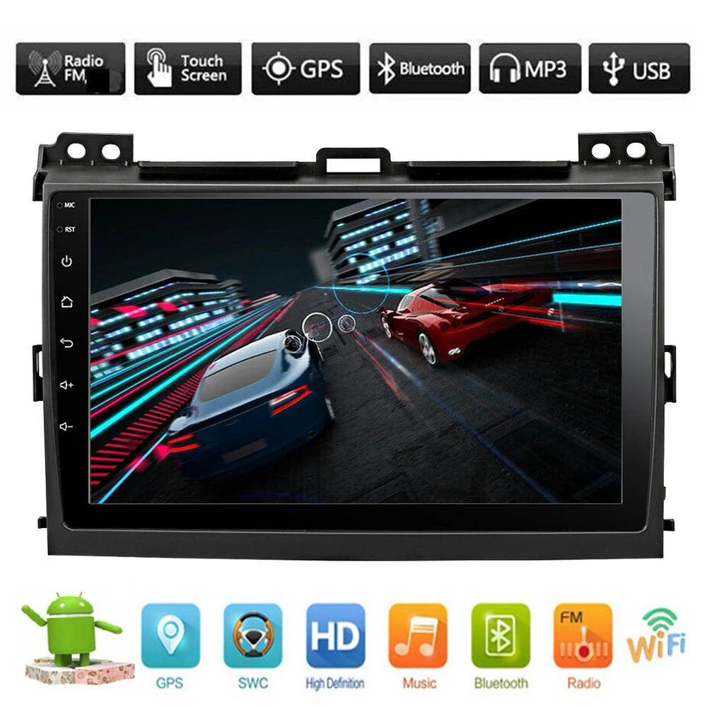 2 Din 9 дюймов Android 1 автомобильный Радио мультимедийный плеер для Toyota LAND CRUISER Prado