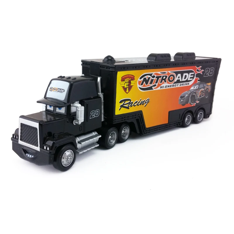 Дисней Pixar Cars Mack Uncle No.28 Nitroade гоночный автомобиль 1:55 литой под давлением