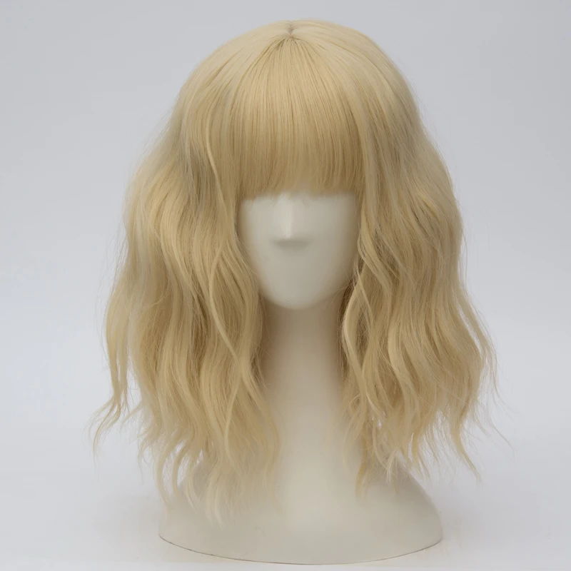 blonde curly cosplay wig