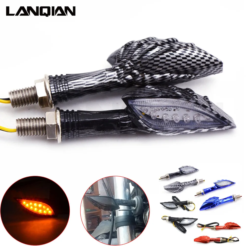 

Universal Motorcycle 12V Turn Signal Indicators Light Amber Blinker Light led For yamaha cb650f honda shadow 600 cb190r cb1000r