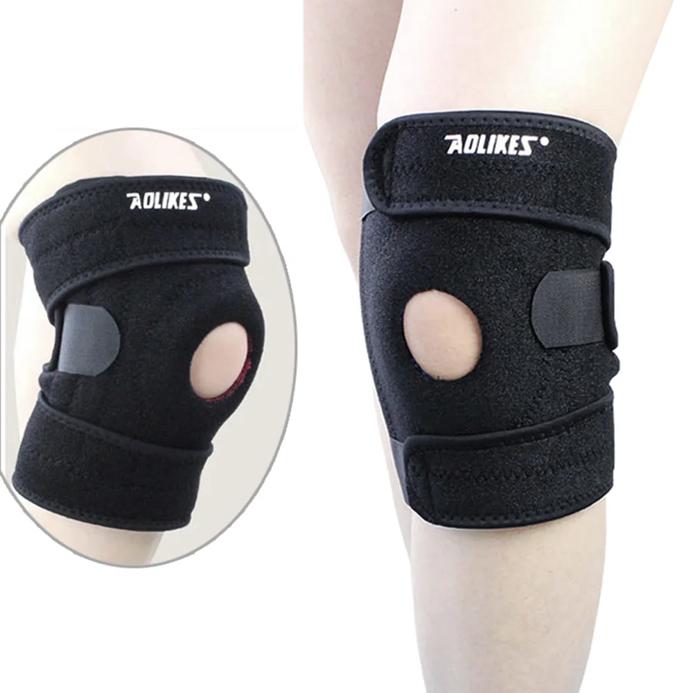

Hinged Knee Support Adjustable Strap Pain Relief Brace Wrap Around Open Patella