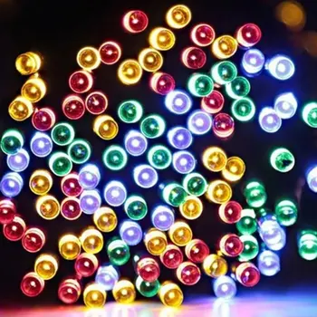 

100 LED Outdoor Solar Lamps LED String Lights Fairy Holiday Christmas Party Garlands Solar Garden Waterproof Lights Multicolors