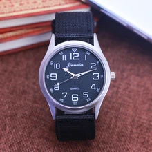 JINNAIER Мужчины Спорт военные часы Мальчики Прохладный Холст кварцевые наручные часы студенты подарки модные часы