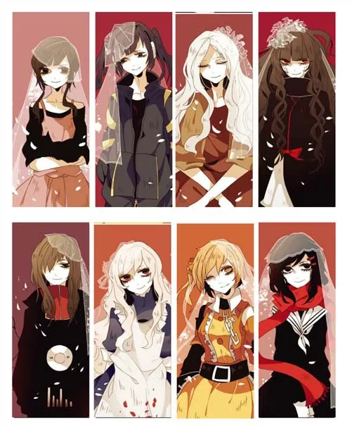 8 pcslot mekakucity actors kagerou project japanese anime pvc transparent bookmark high quality in bookmark from office school supplies on aliexpresscom