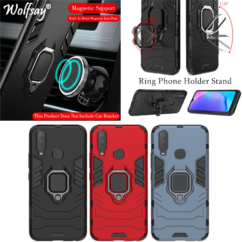 

For Vivo Y17 Case Armor Magnetic Suction Stand Shockproof Full Edge Cover For Vivo Y17 Cover Goyar Case For Vivo Y3 Y12 Y15 Y17