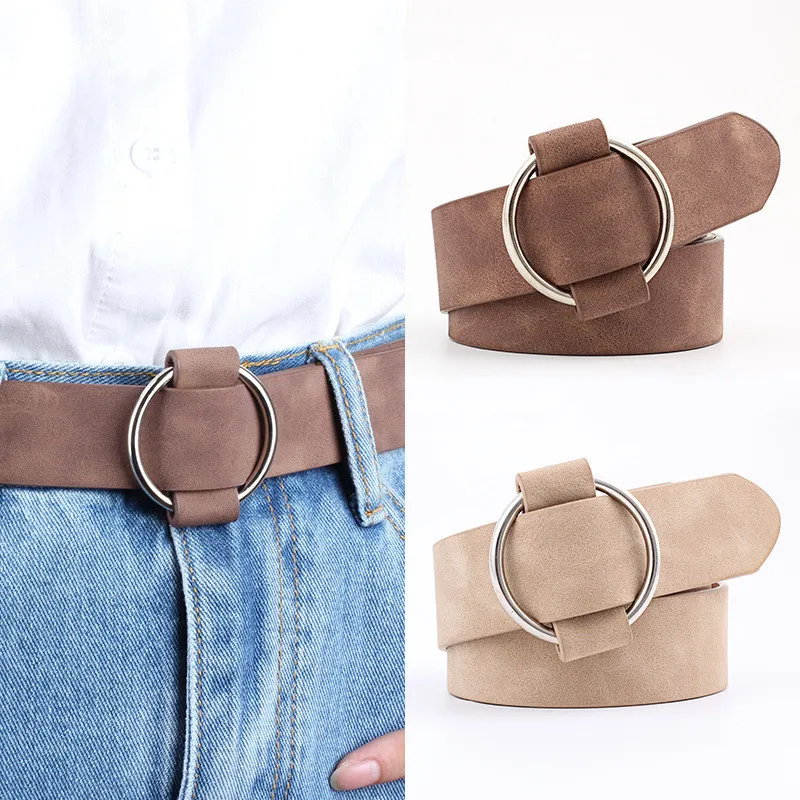 

Hot Sale High Quality Faux Leather Unique 8 Colors New Fashion Womens Designer Round Casual Ladies Belts 2018 Adjustable 1PC