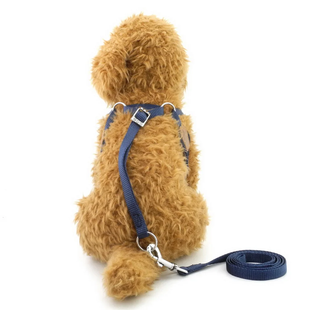 Маленькая собака/кошка мягкие шлейки из джинсовой ткани Pet Puppy сетки Мягкий Жилет Жгут поводок набор свинец