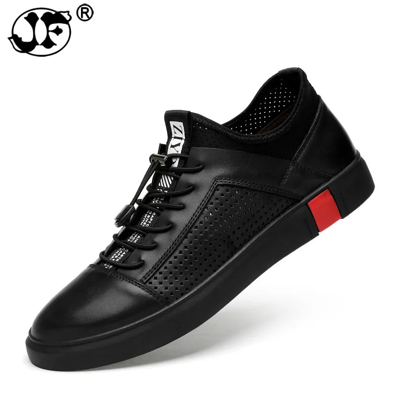 

2019 men genuine leather oxfords shoes luxury brand italian style male footwear shoes for men Breathable Flat Lace-Up Shoes 785