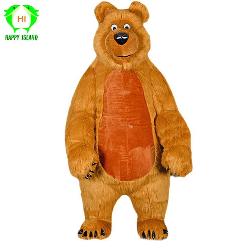 

2019 New 2.6M Cartoon Bear Inflatable Mascot Costumes for Adult Cute Bear Advertising Customize Halloween Party Cosplay Costume
