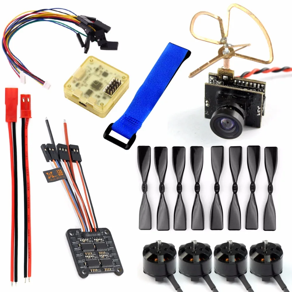

4PCS 4000KV 1104 Motor with Xrotor 12A 4IN1 ESC CC3D SP Racing F3 Flight Controller 800tvl coms Camera for DIY mini Indoor Racer