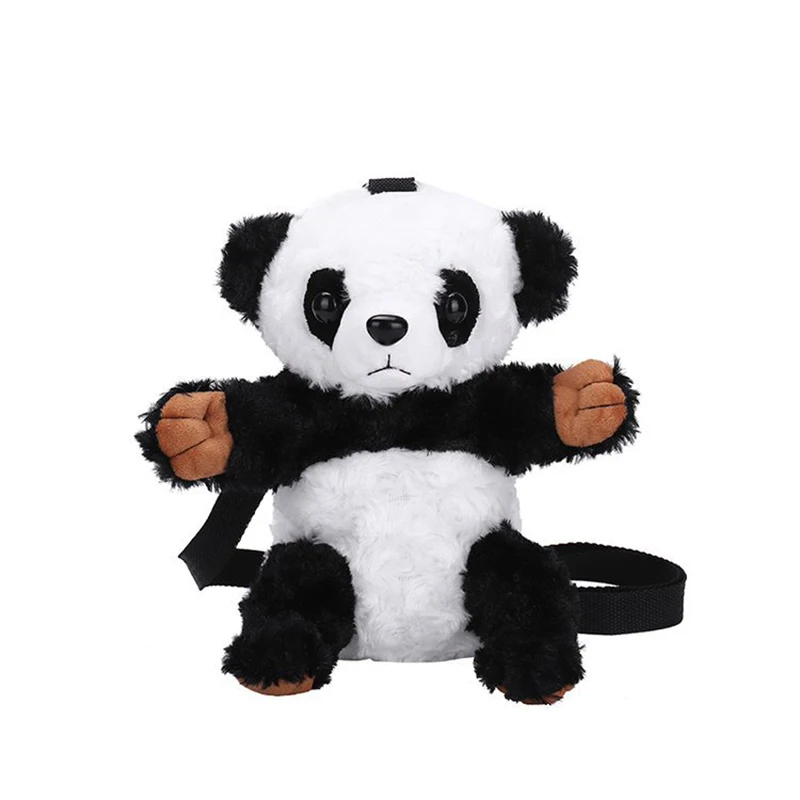 

Layo America Women Backpack panda pack Plush Backpacks Soft Ted Bear Shoulder Bag Rucksack Men PU Leather Girl Bags Mochila