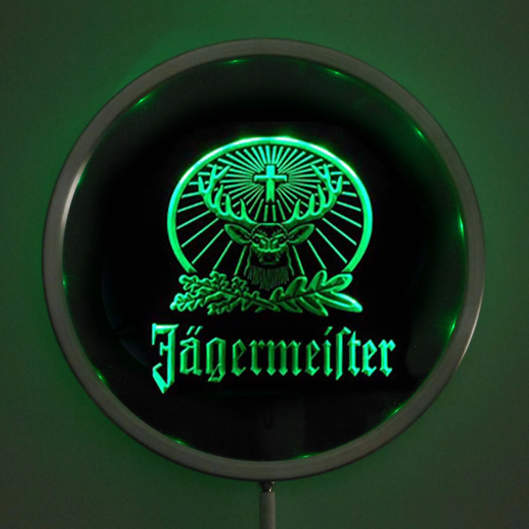 

rs-a0231 Jagermeister Deer LED Neon Round Signs 25cm/ 10 Inch - Bar Sign with RGB Multi-Color Remote Wireless Control Function