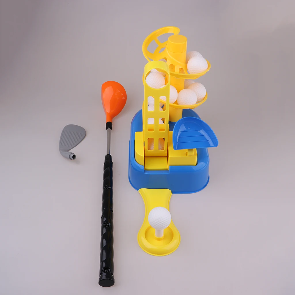 

Childs Junior Golf Set Balls Clubs Trolley Kids Outdoor Garden Game Toy